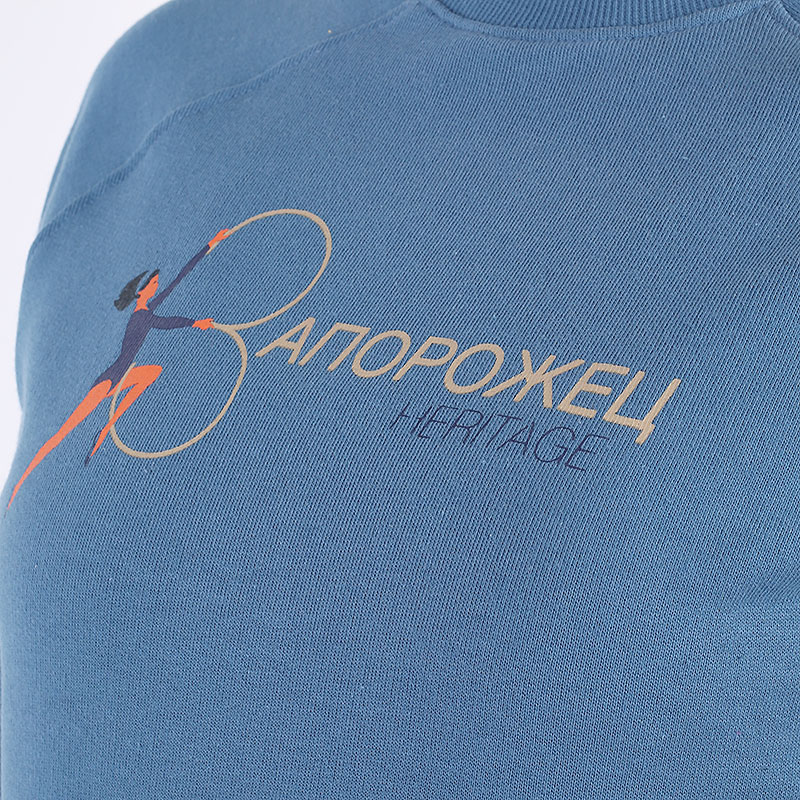 Женская толстовка Запорожец heritage Gimnastika Sweatshirt (W Gimnastika-blue)  - цена, описание, фото 2